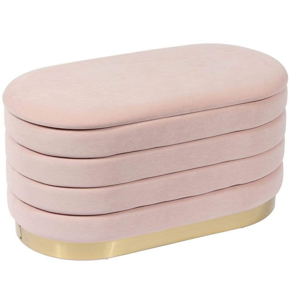 Candelabra Home Lillian Velvet Storage Bench Furniture TOV-OC68151