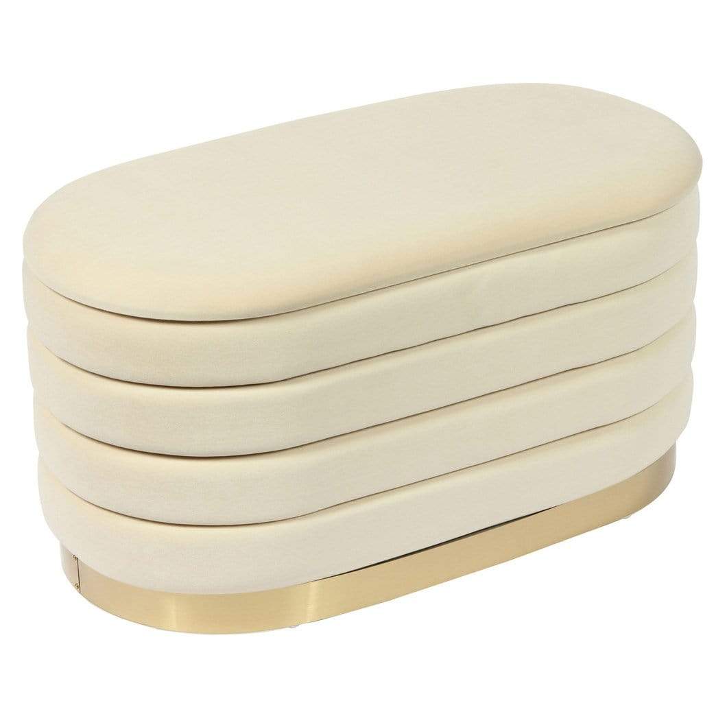 Candelabra Home Lillian Velvet Storage Bench Furniture TOV-OC68153