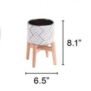 Candelabra Home Llano Planter - Gray/White-Small Decor zuo-A11825 00842896134533