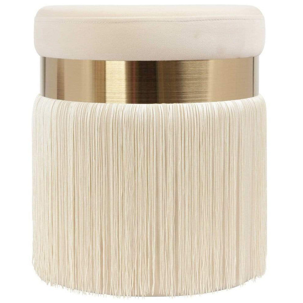 Candelabra Home Melody Tasseled Ottoman Furniture