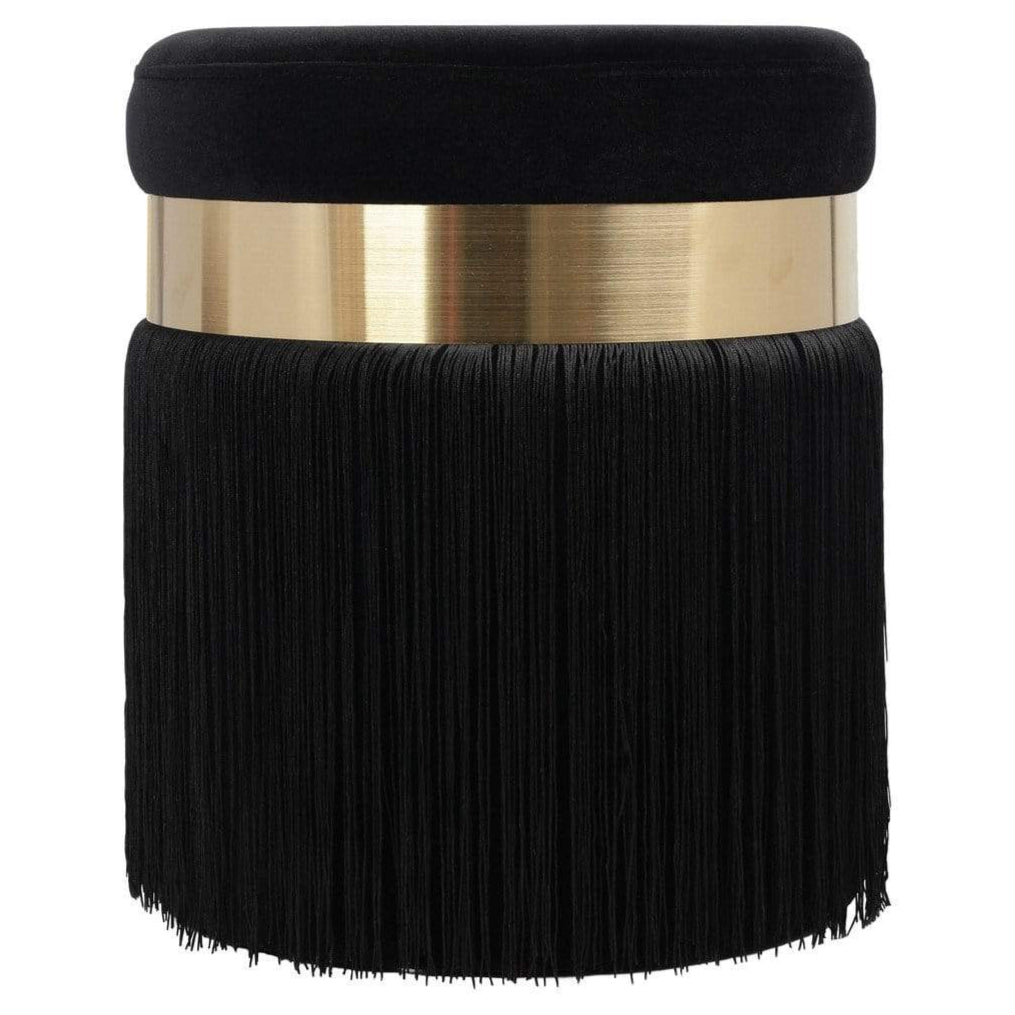 Candelabra Home Melody Tasseled Ottoman Furniture