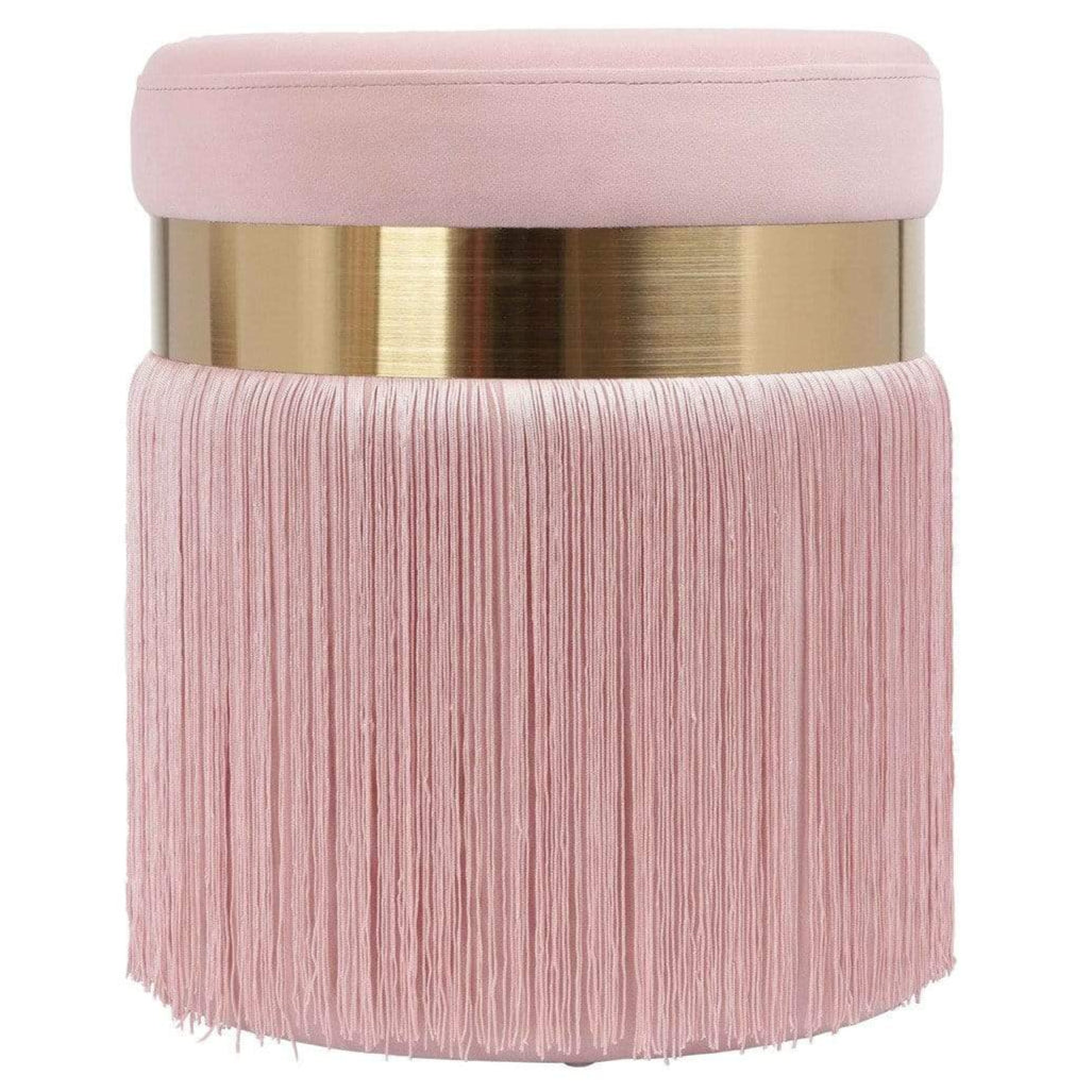 Candelabra Home Melody Tasseled Ottoman Furniture