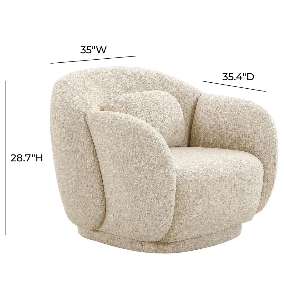 Candelabra Home Misty Boucle Accent Chair Furniture TOV-S68615
