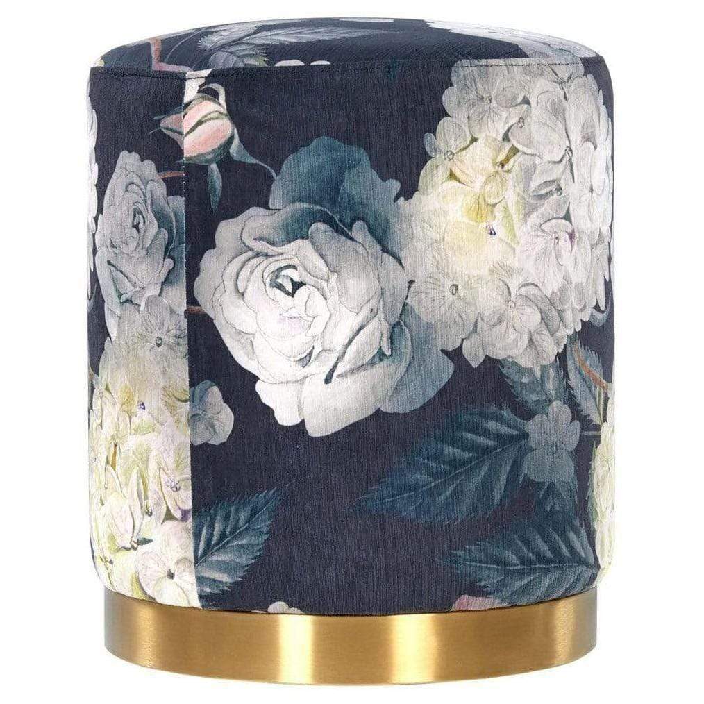 Candelabra Home Opal Velvet Ottoman Furniture