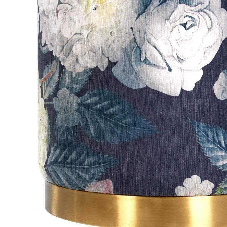 Candelabra Home Opal Velvet Ottoman Furniture