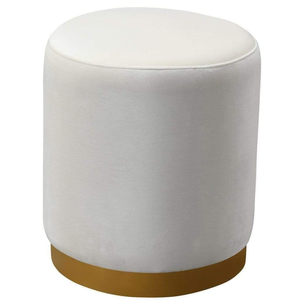 Candelabra Home Opal Velvet Ottoman Furniture TOV-OC6156 00806810356739