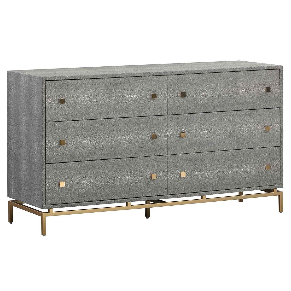 Candelabra Home Pesce Shagreen 6 Drawer Dresser Furniture TOV-B44147