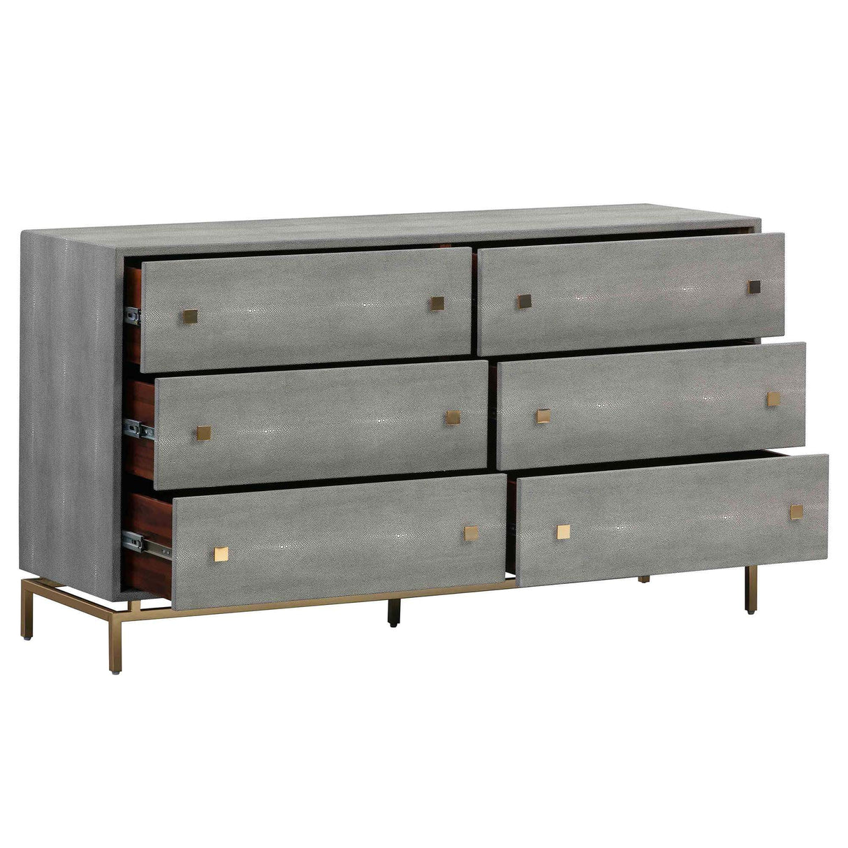 Candelabra Home Pesce Shagreen 6 Drawer Dresser Furniture TOV-B44147