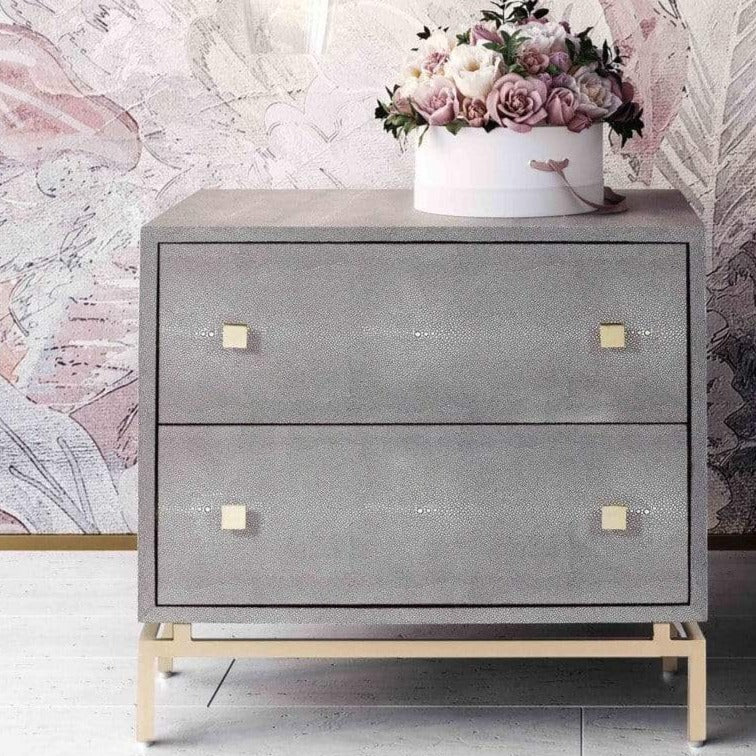 Candelabra Home Pesce Shagreen Nightstand Furniture TOV-D44015 00806810358924