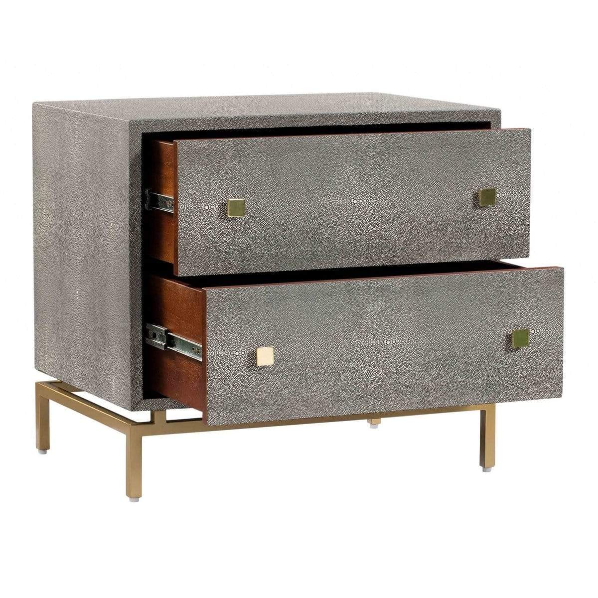 Candelabra Home Pesce Shagreen Nightstand Furniture TOV-D44015 00806810358924