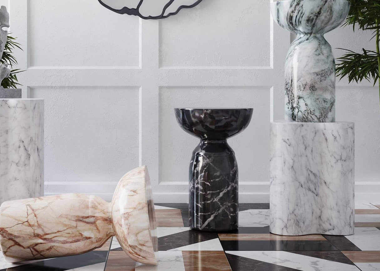 Candelabra Home Rue Sunset Marble Side Table Furniture