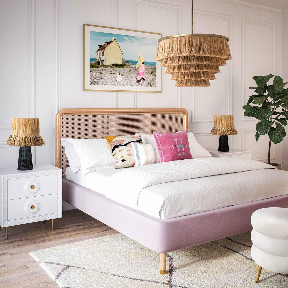 Candelabra Home Sarai Natural Fringe Pendant Lighting TOV-G18386