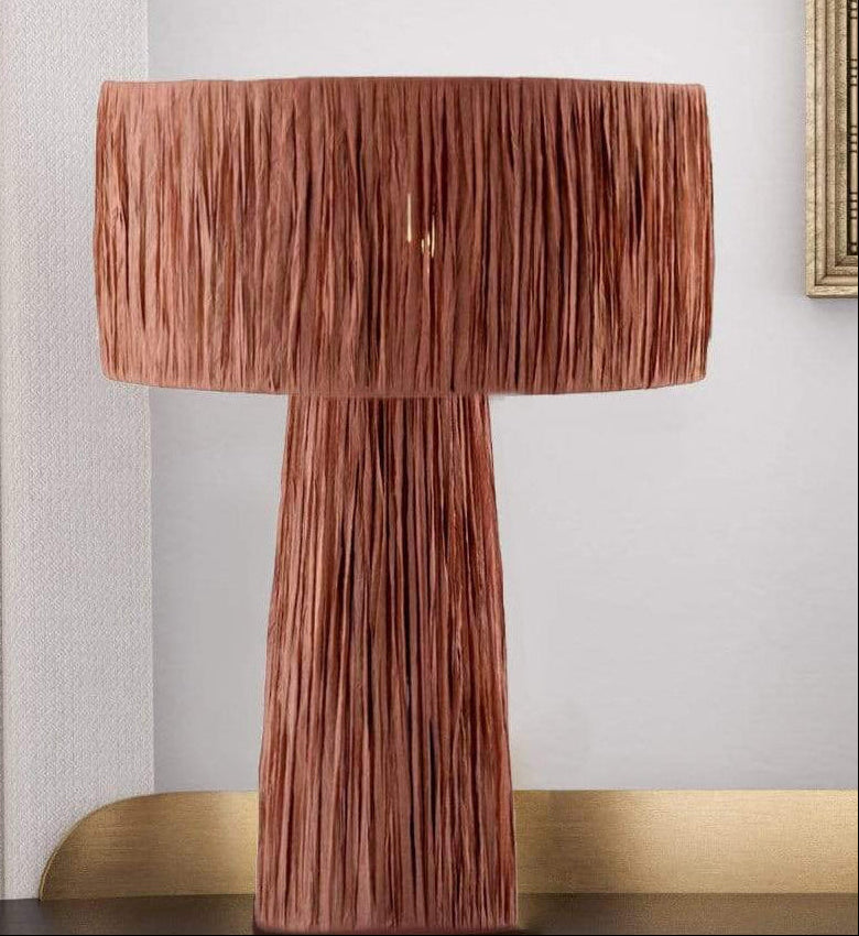 Candelabra Home Shelby Rafia Natural Table Lamp Lighting