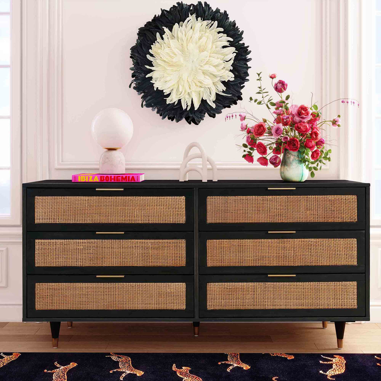 Candelabra Home Sierra Noir 6 Drawer Dresser Furniture