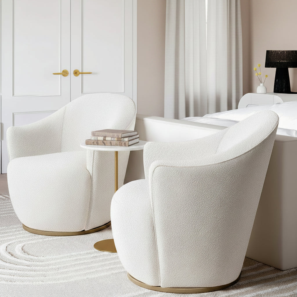 Candelabra Home Skyla Boucle Swivel Chair Furniture jamie-young-TOV-S68263