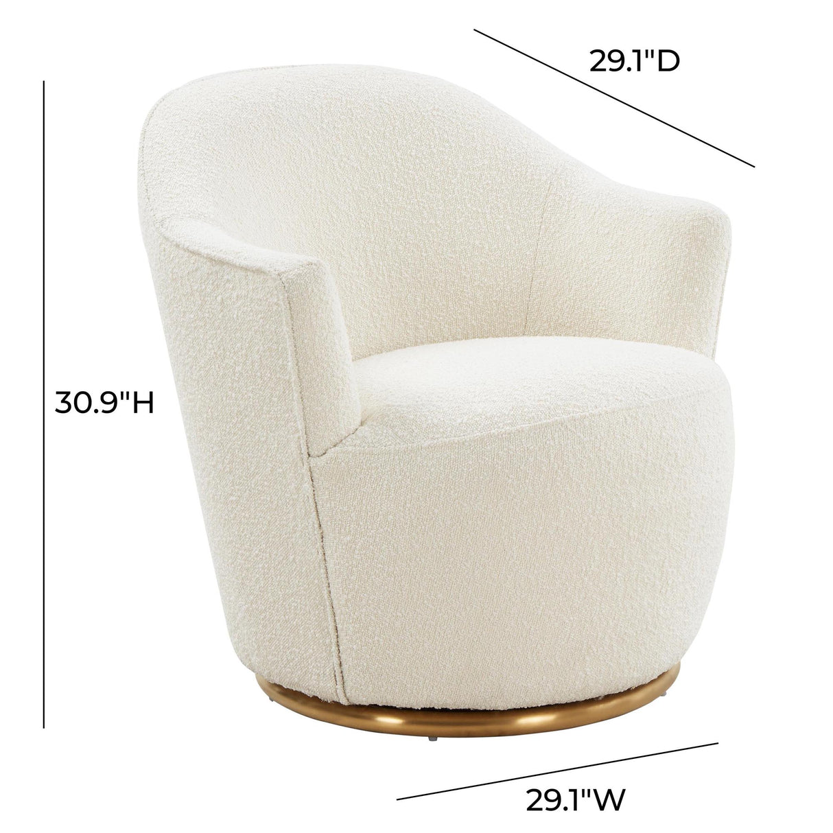 Candelabra Home Skyla Boucle Swivel Chair Furniture jamie-young-TOV-S68263