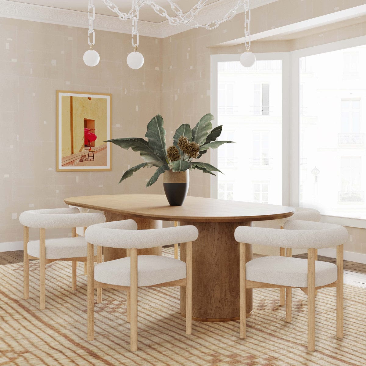 Candelabra Home Spara Boucle Dining Chair Furniture
