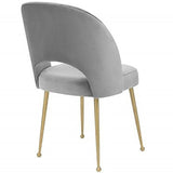 Candelabra Home Swell Velvet Chair - Light Grey Furniture TOV-D68 00806810355343