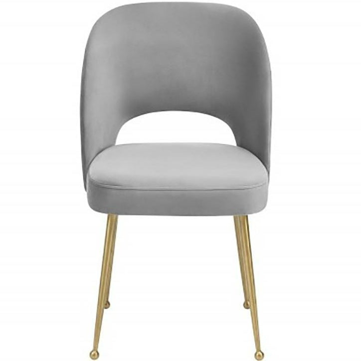 Candelabra Home Swell Velvet Chair - Light Grey Furniture TOV-D68 00806810355343