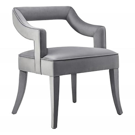 Candelabra Home Tiffany Velvet Chair - Grey Furniture TOV-A210 00806810354728