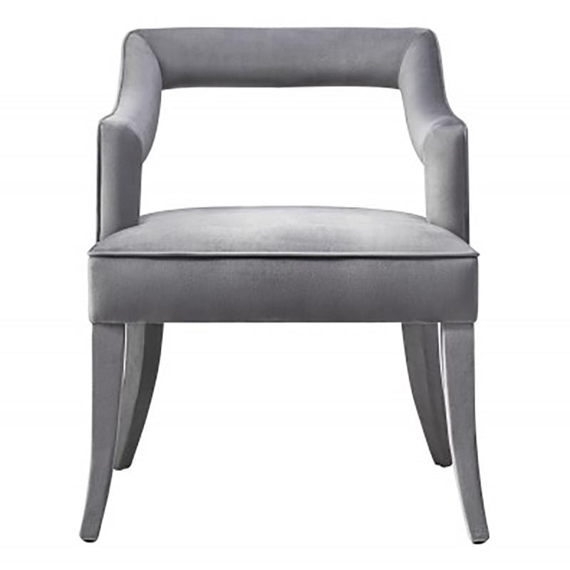 Candelabra Home Tiffany Velvet Chair - Grey Furniture TOV-A210 00806810354728