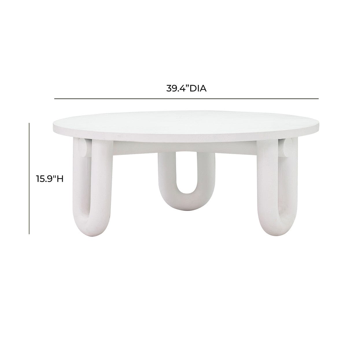 Candelabra Home Tildy Concrete Coffee Table Furniture TOV-OC44175