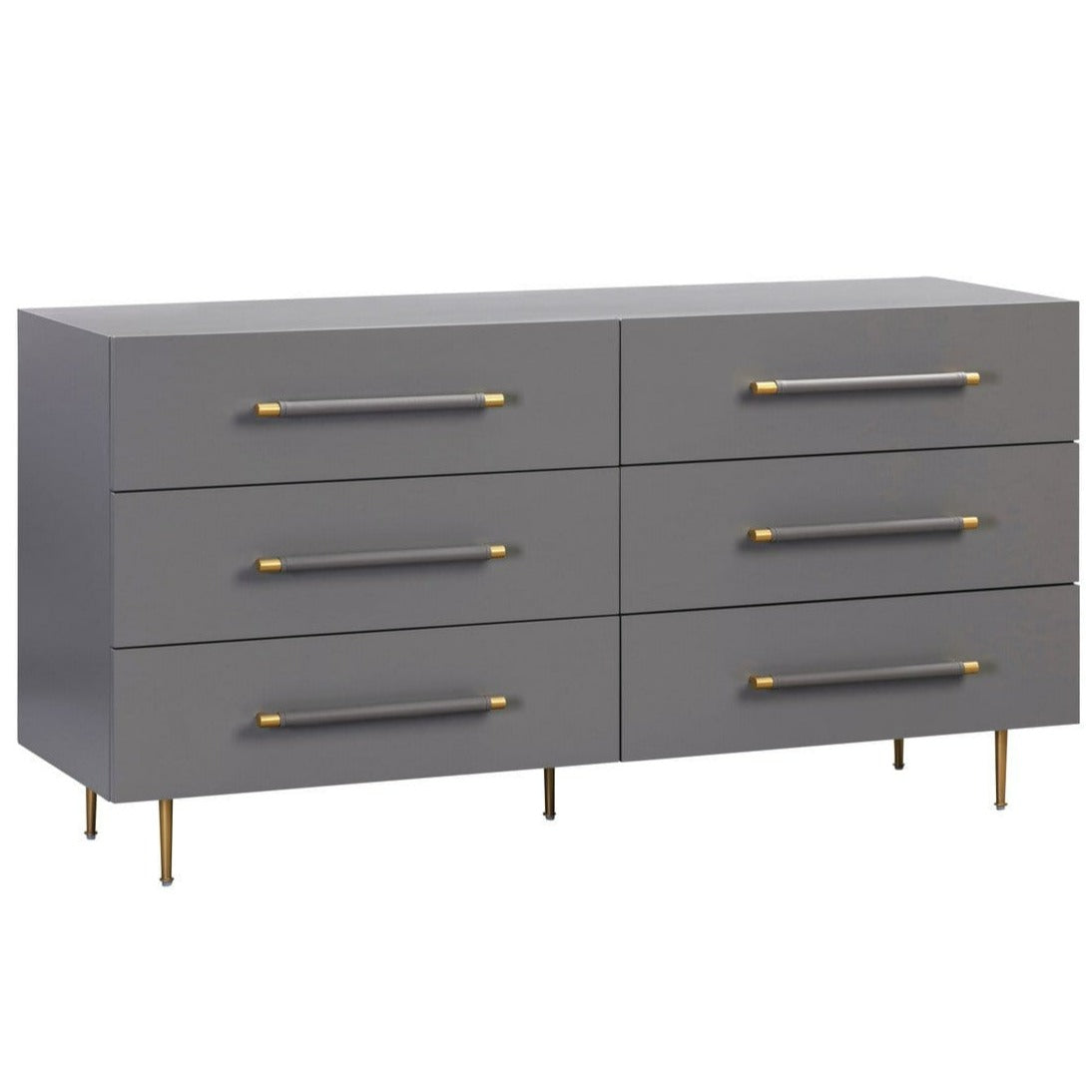 Candelabra Home Trident Black 6 Drawer Dresser Furniture TOV-B44094