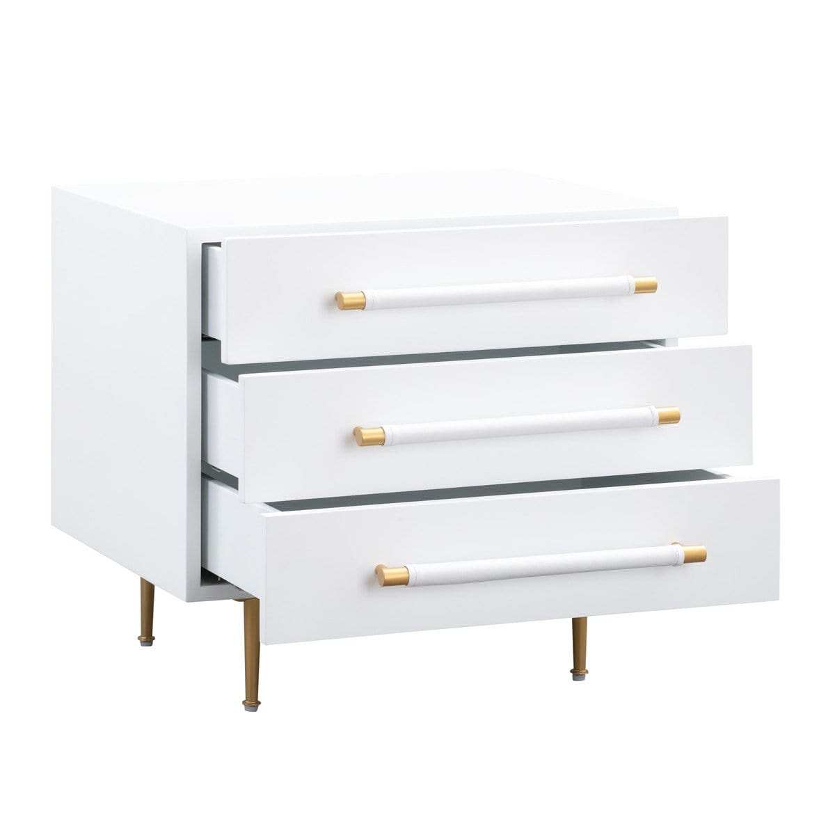Candelabra Home Trident Nightstand - White Furniture TOV-B44076