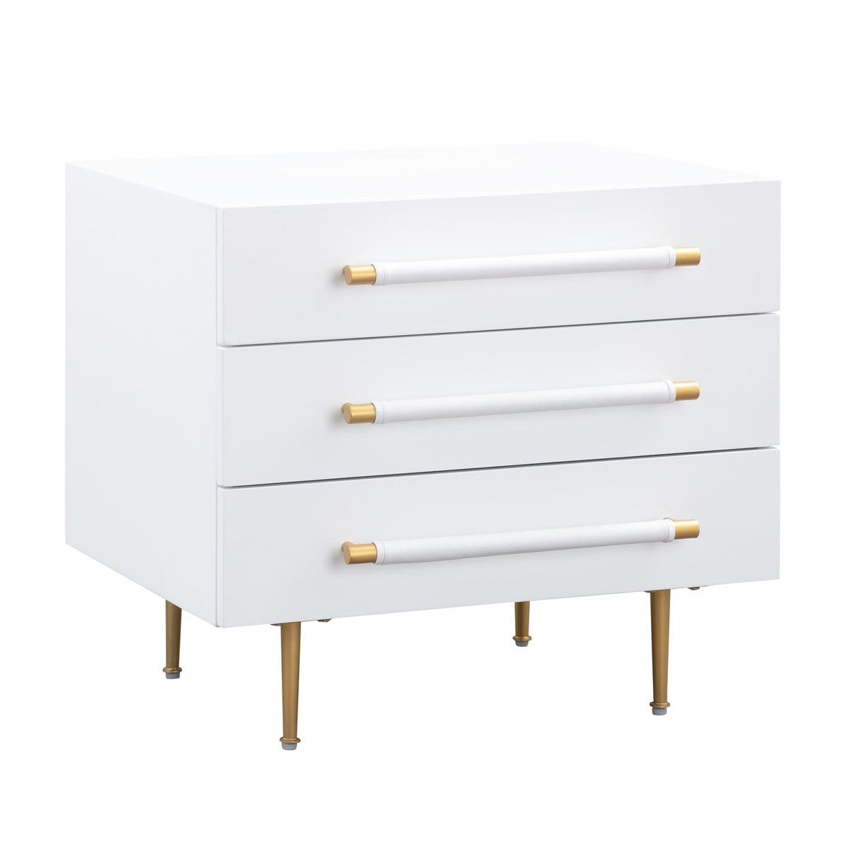 Candelabra Home Trident Nightstand - White Furniture TOV-B44076