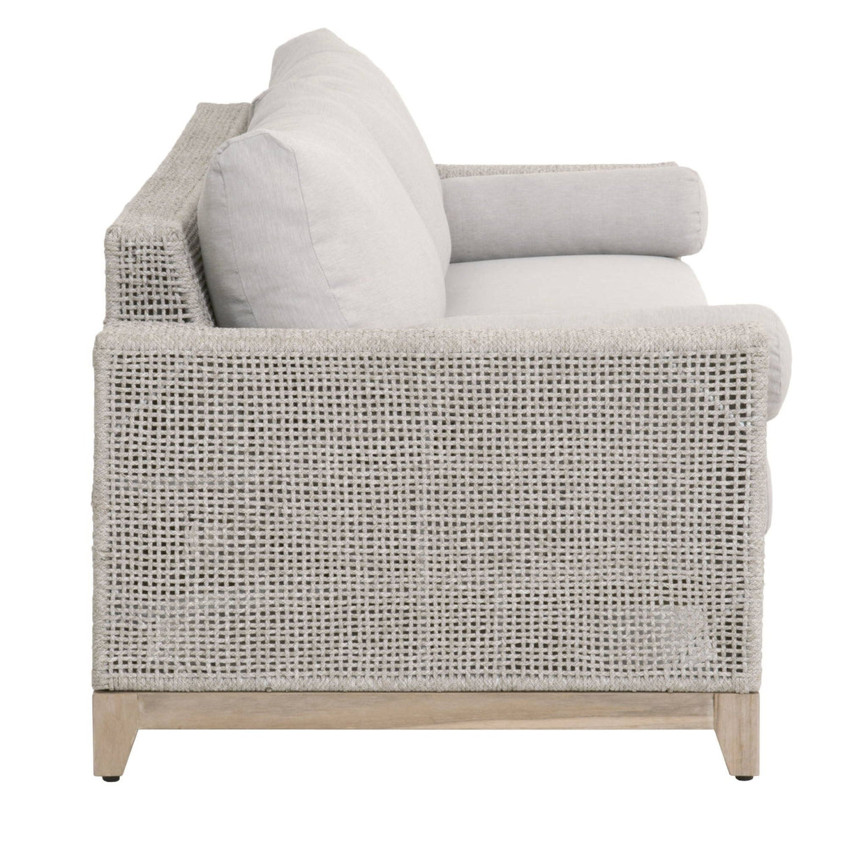 Candelabra Home Tropez Outdoor 90" Sofa - Taupe & White Furniture orient-express-6843.WTA/PUM/GT