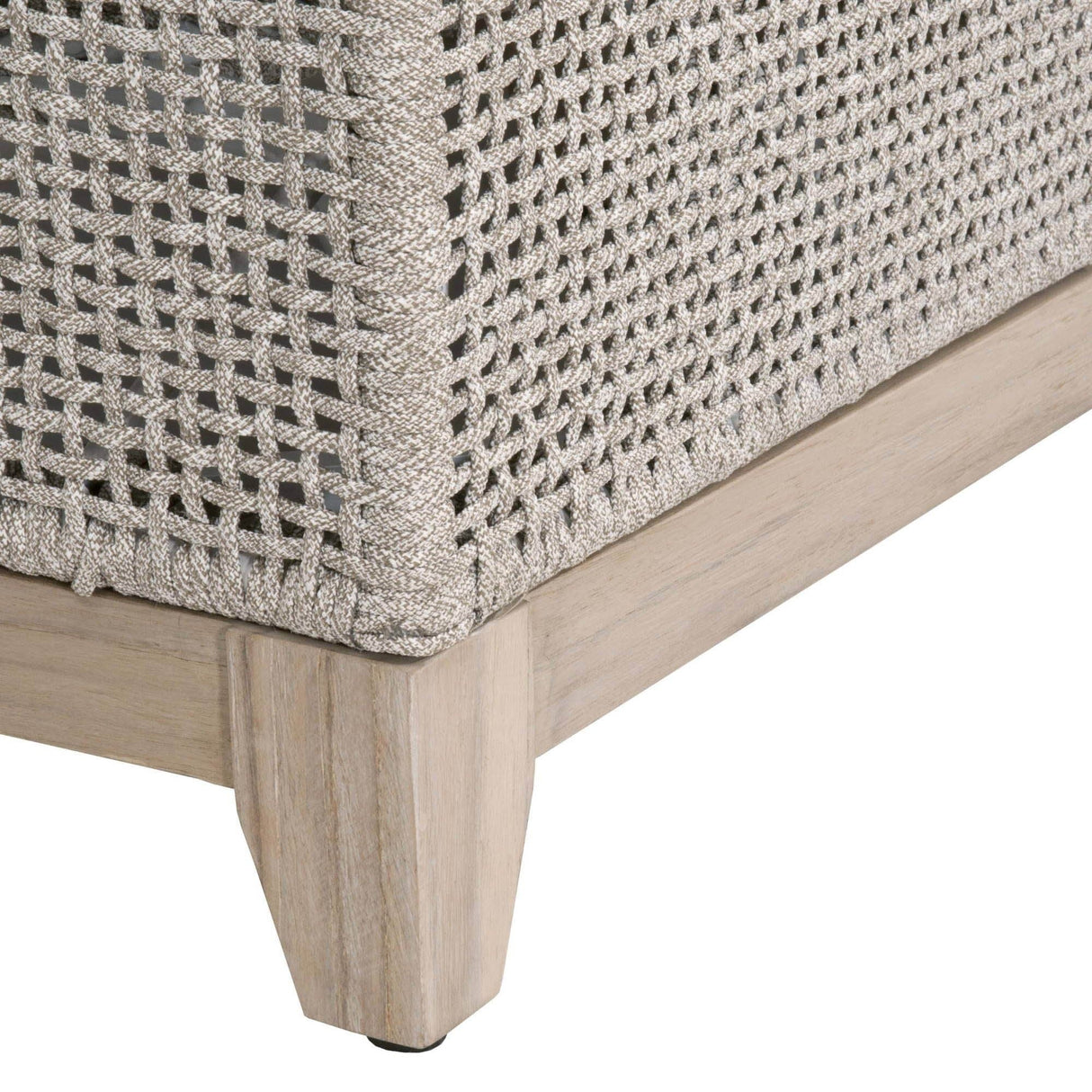 Candelabra Home Tropez Outdoor 90" Sofa - Taupe & White Furniture orient-express-6843.WTA/PUM/GT