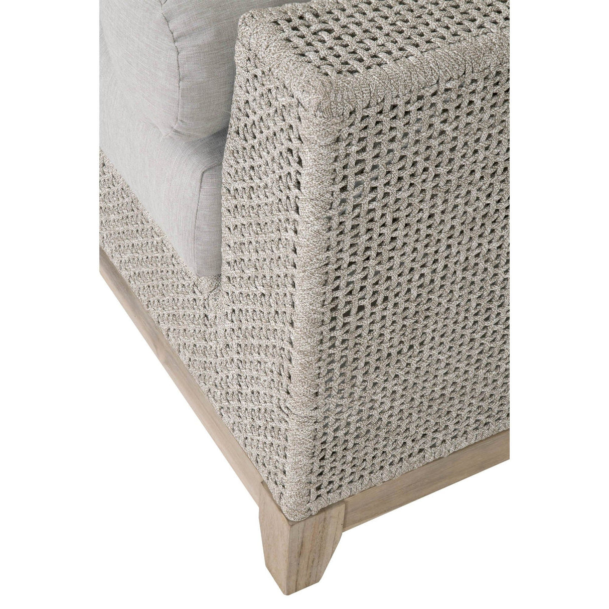 Candelabra Home Tropez Outdoor 90" Sofa - Taupe & White Furniture orient-express-6843.WTA/PUM/GT