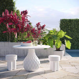 Candelabra Home Tulum Indoor/Outdoor Concrete Dining Table Furniture TOV-O44067