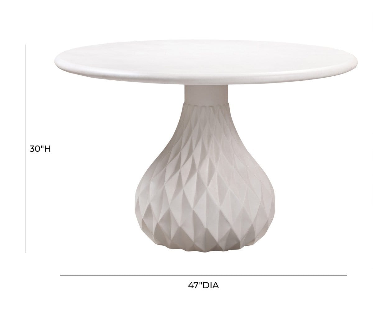 Candelabra Home Tulum Indoor/Outdoor Concrete Dining Table Furniture TOV-O44067