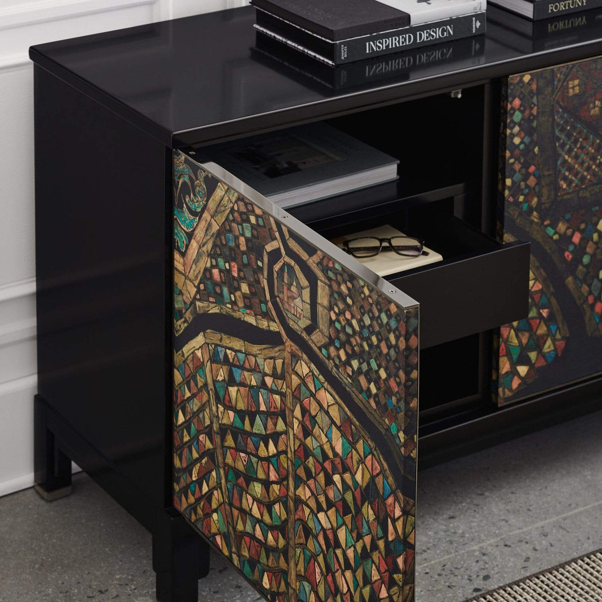 Caracole Mosaic Entertainment Console Furniture caracole-CLA-020-532