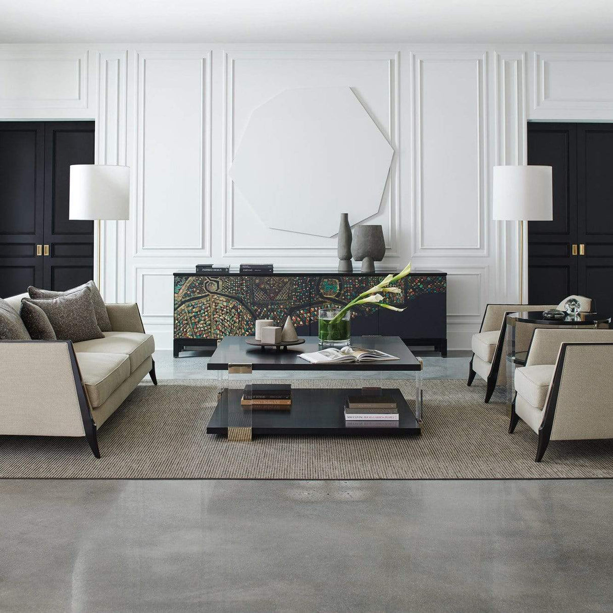 Caracole Mosaic Entertainment Console Furniture caracole-CLA-020-532