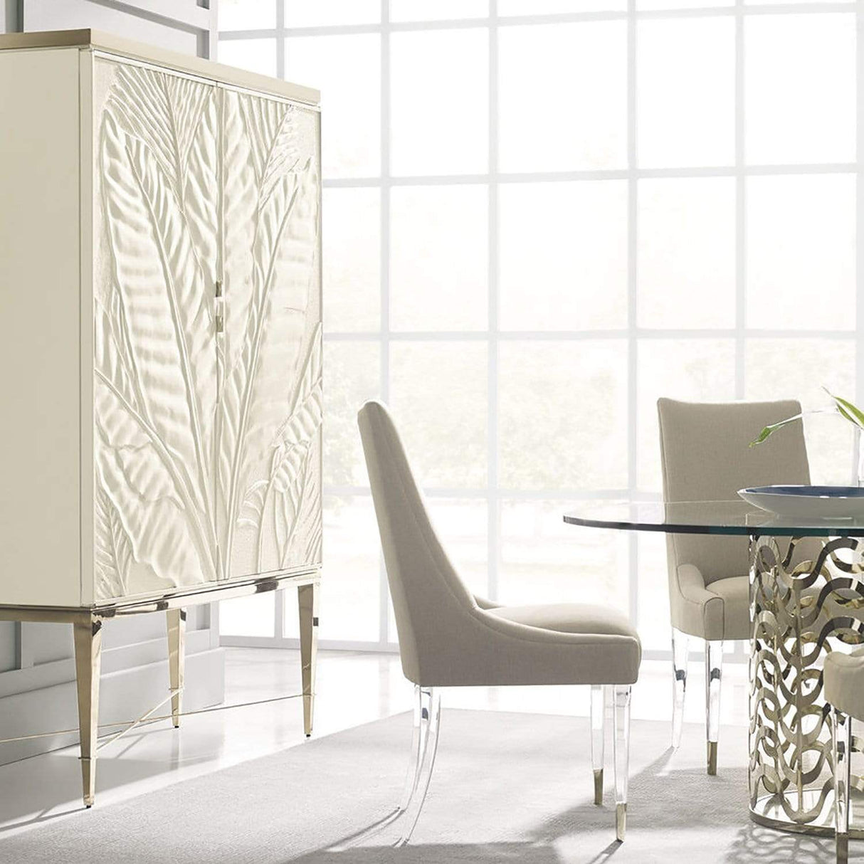 Caracole Palms Up! Bar Cabinet Furniture Caracole-CLA-416-052 00662896009392