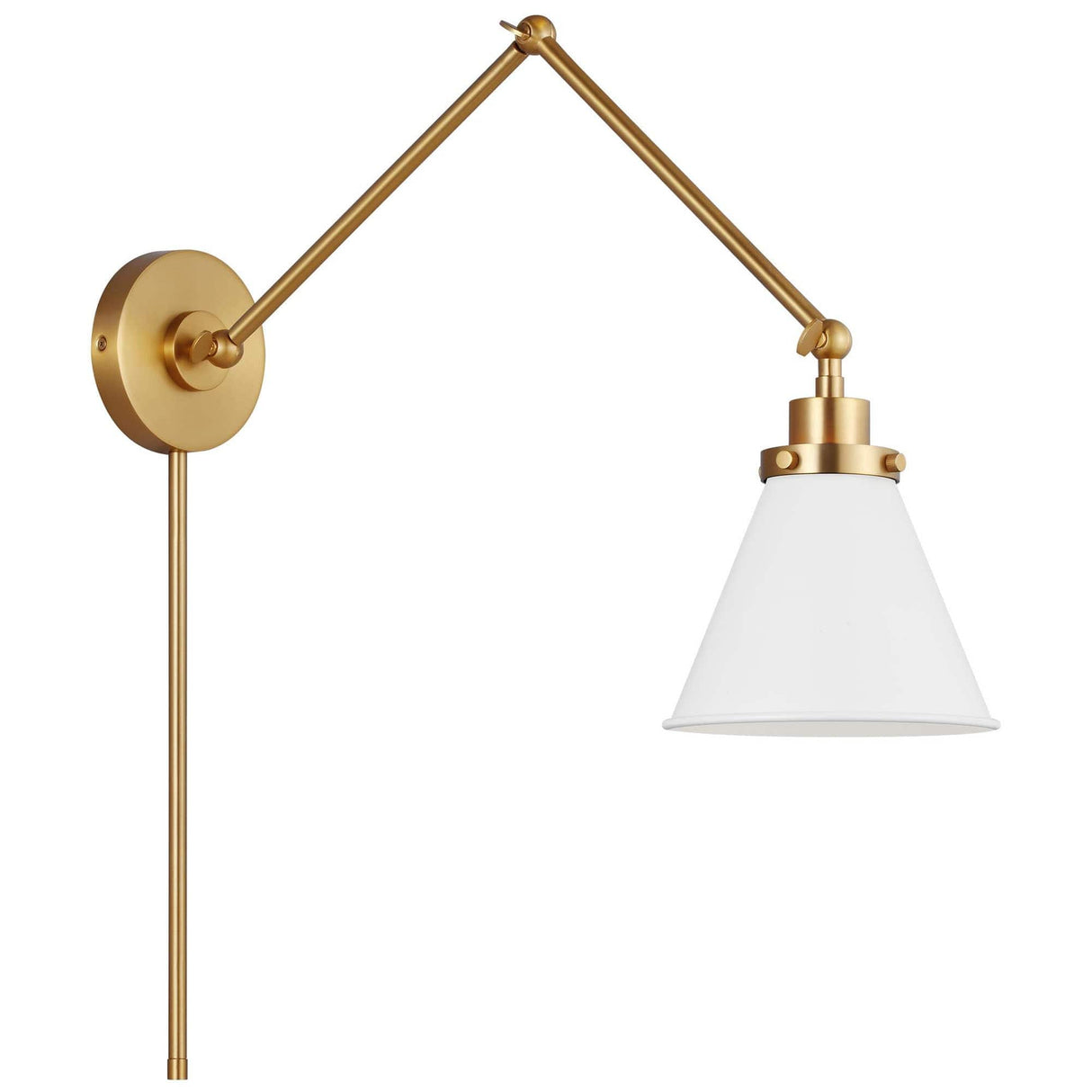 Chapman & Myers Wellfleet Double Arm Cone Task Sconce Lighting