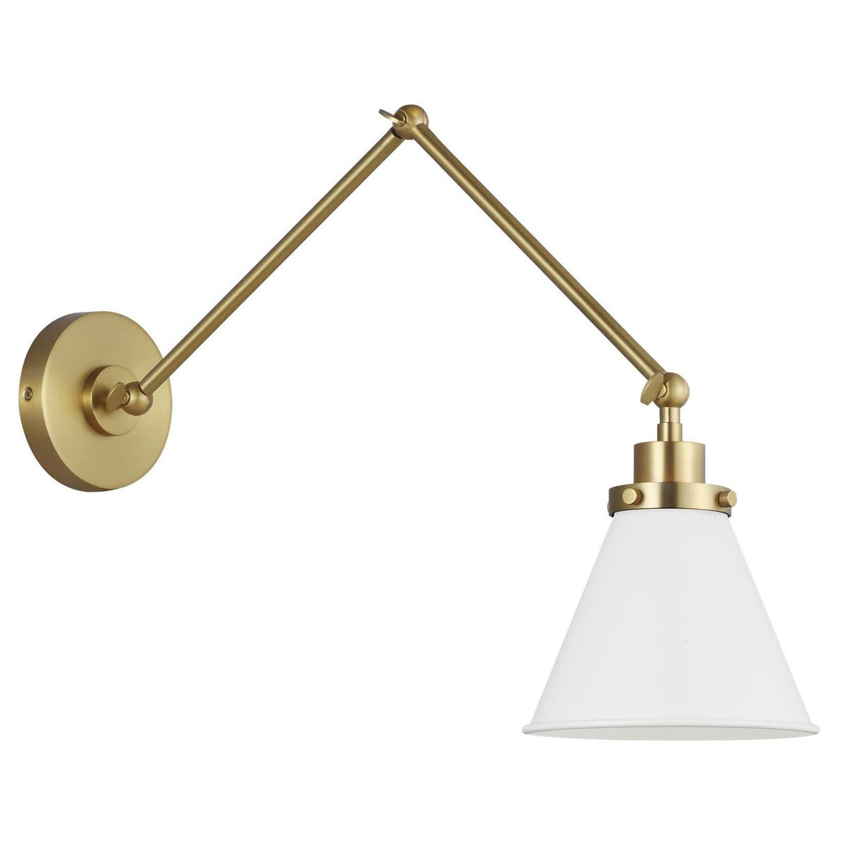 Chapman & Myers Wellfleet Double Arm Cone Task Sconce Lighting chapman-myers-CW1151MWTBBS 014817614190