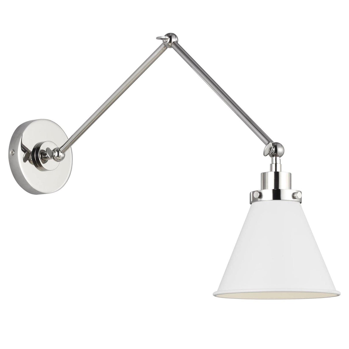 Chapman & Myers Wellfleet Double Arm Cone Task Sconce Lighting chapman-myers-CW1151MWTPN 014817614183