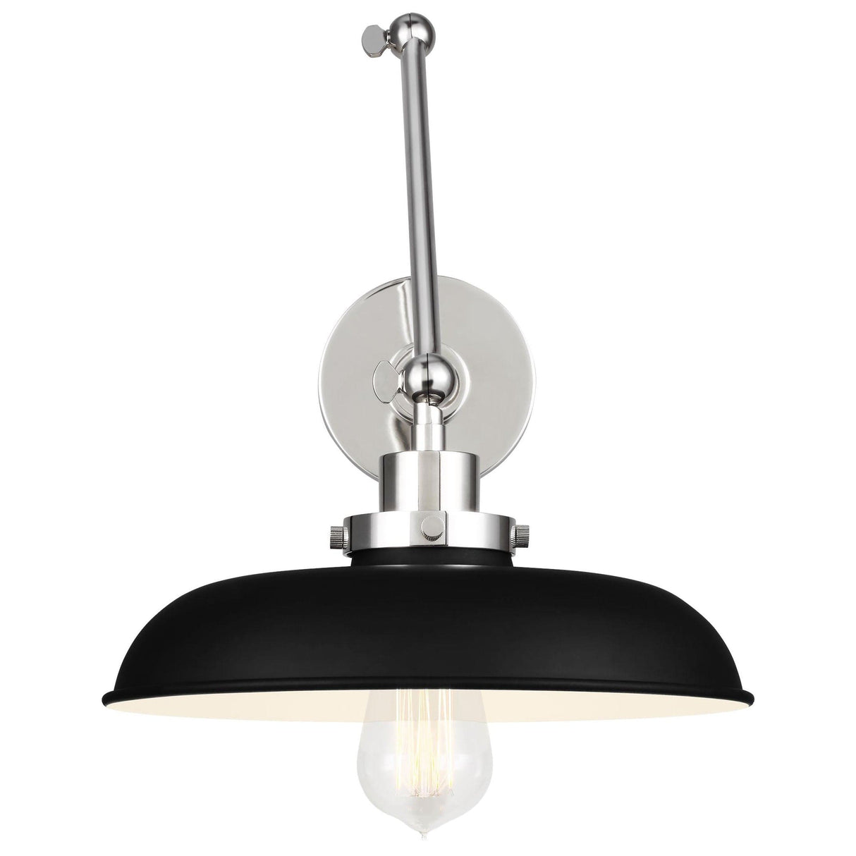 Chapman & Myers Wellfleet Double Arm Wide Task Sconce Lighting chapman-myers-CW1171MBKPN 014817614244