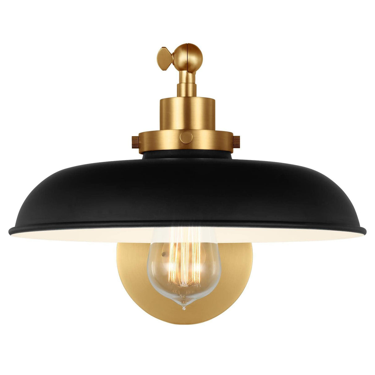 Chapman & Myers Wellfleet Single Arm Wide Task Sconce Lighting chapman-myers-CW1141MBKBBS 014817614138