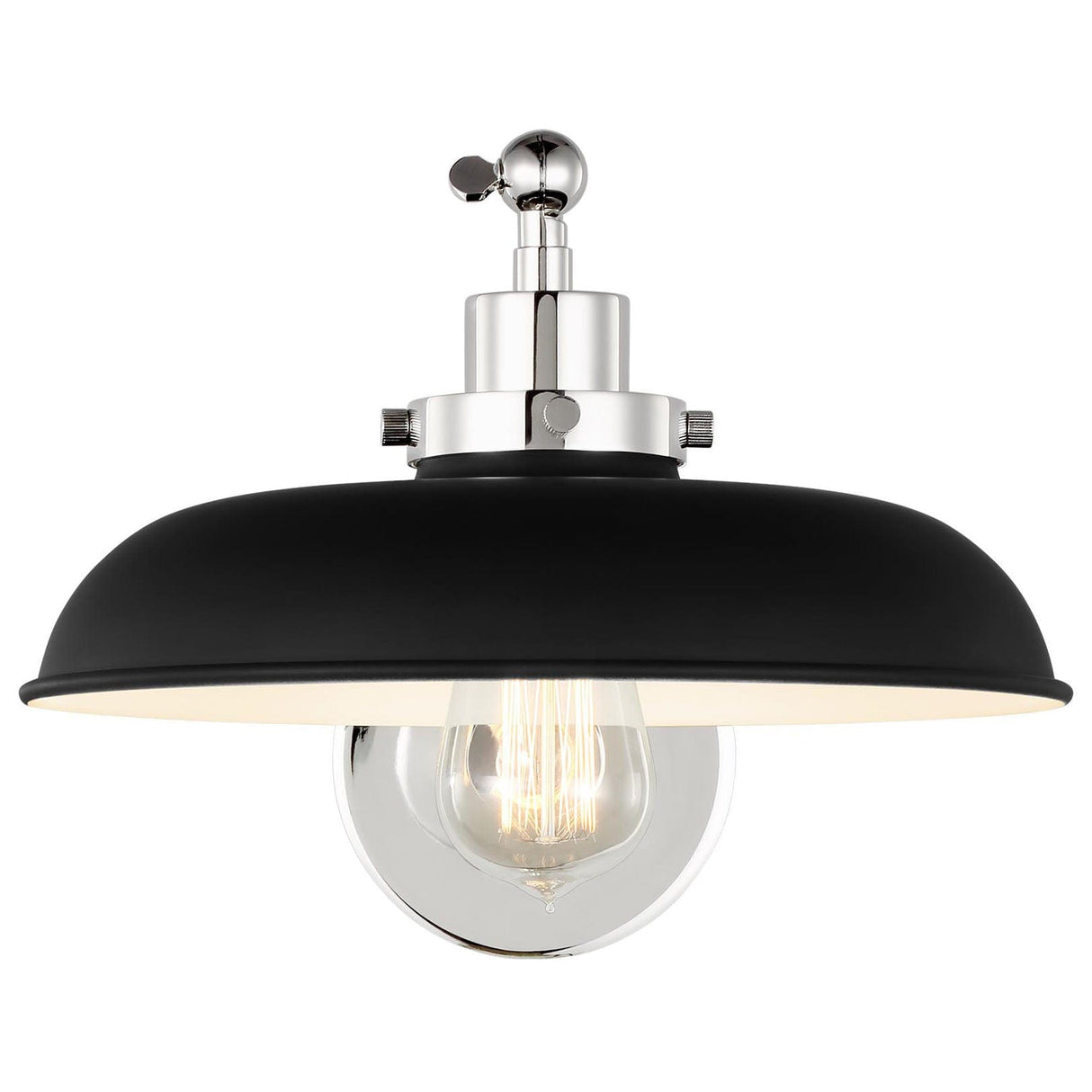 Chapman & Myers Wellfleet Single Arm Wide Task Sconce Lighting chapman-myers-CW1141MBKPN 014817614121