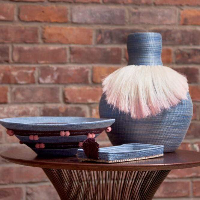 Charlie Sprout Fan Bread Basket - Denim Pillow & Decor charlie-sprout-HS20-21