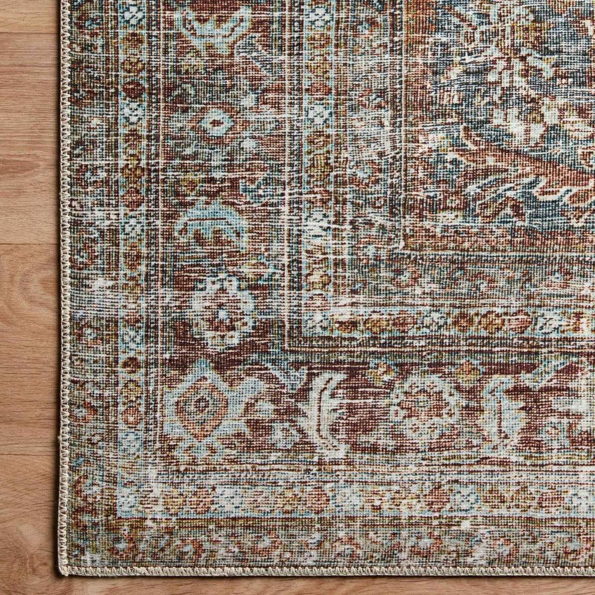 Chris Loves Julia x Loloi Jules Rug - Lagoon/Brick Rugs