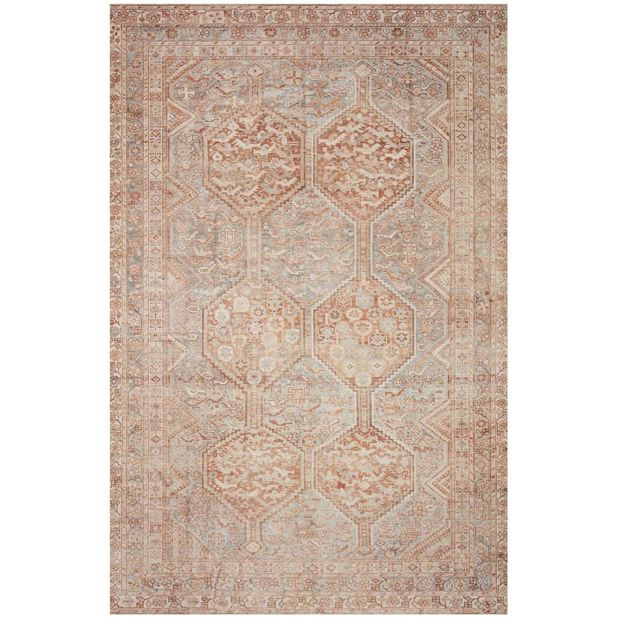 Chris Loves Julia x Loloi Jules Rug - Tangerine/Mist Rugs loloi-JULSJUL-04TGMI3656 885369546136
