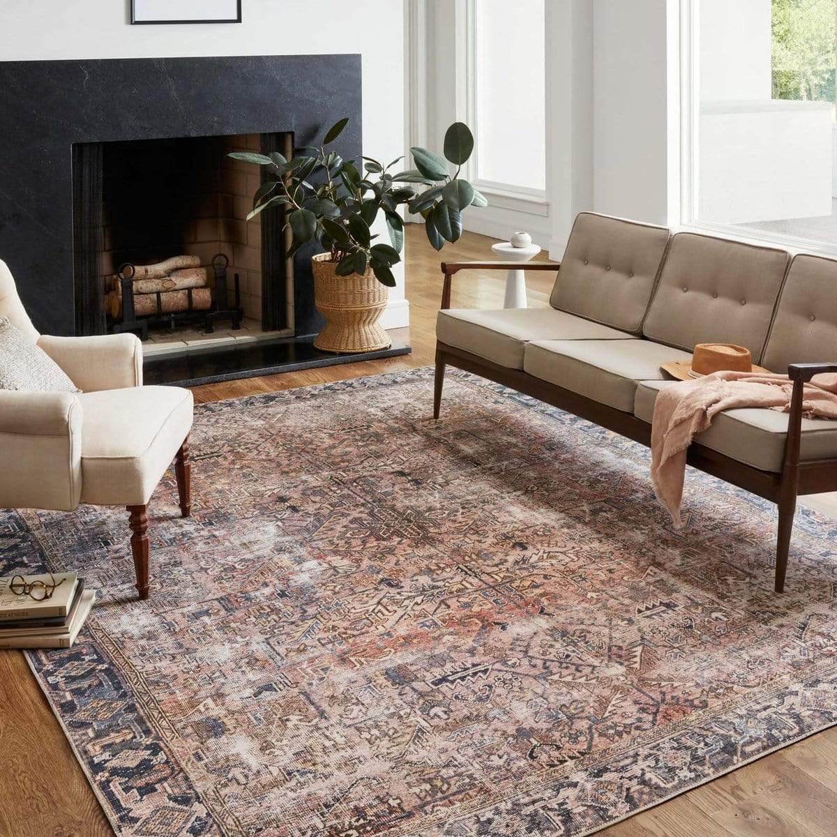 Chris Loves Julia x Loloi Jules Rug - Terracotta/Multi Rugs