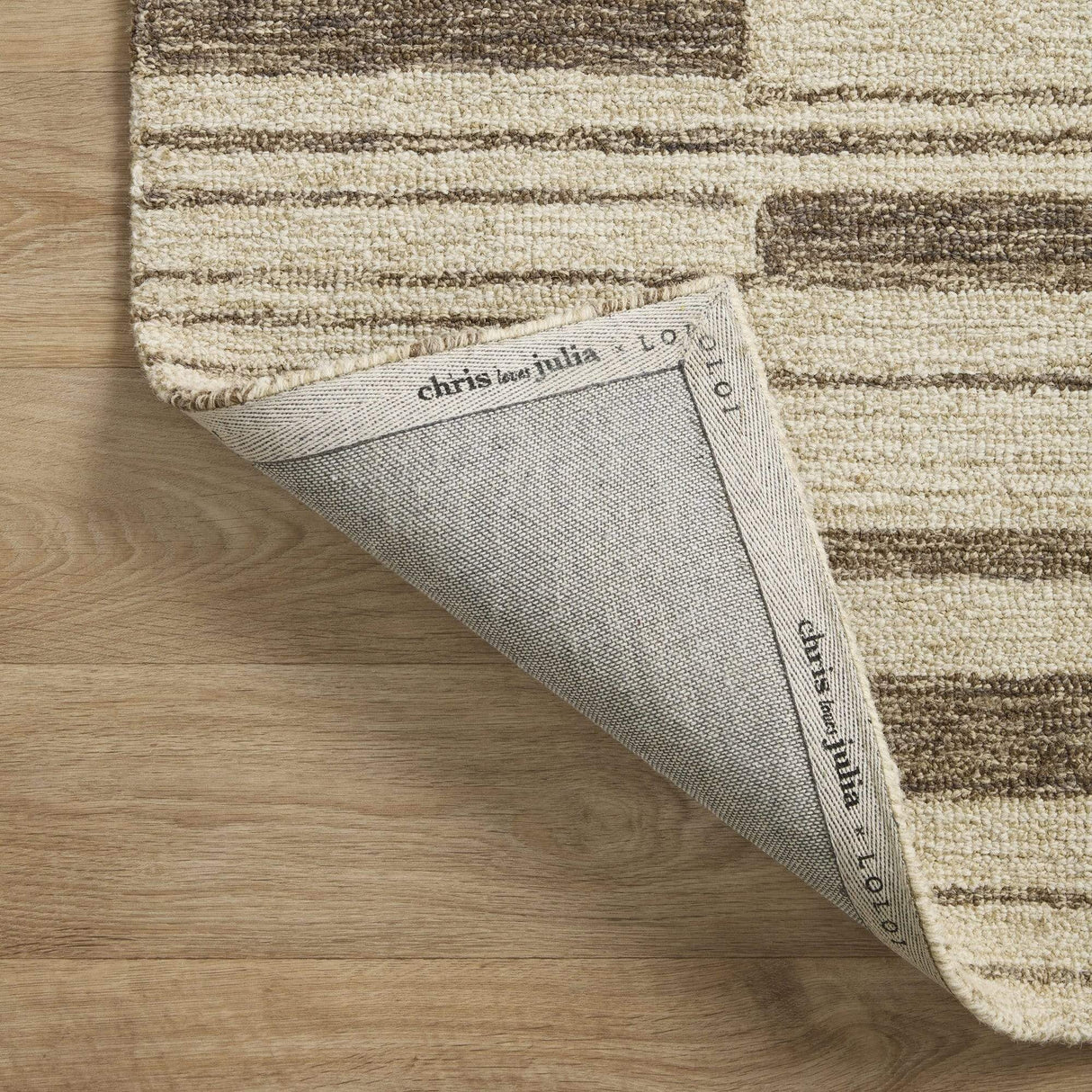 Chris Loves Julia x Loloi Polly Rug - Beige/Tobacco Rugs