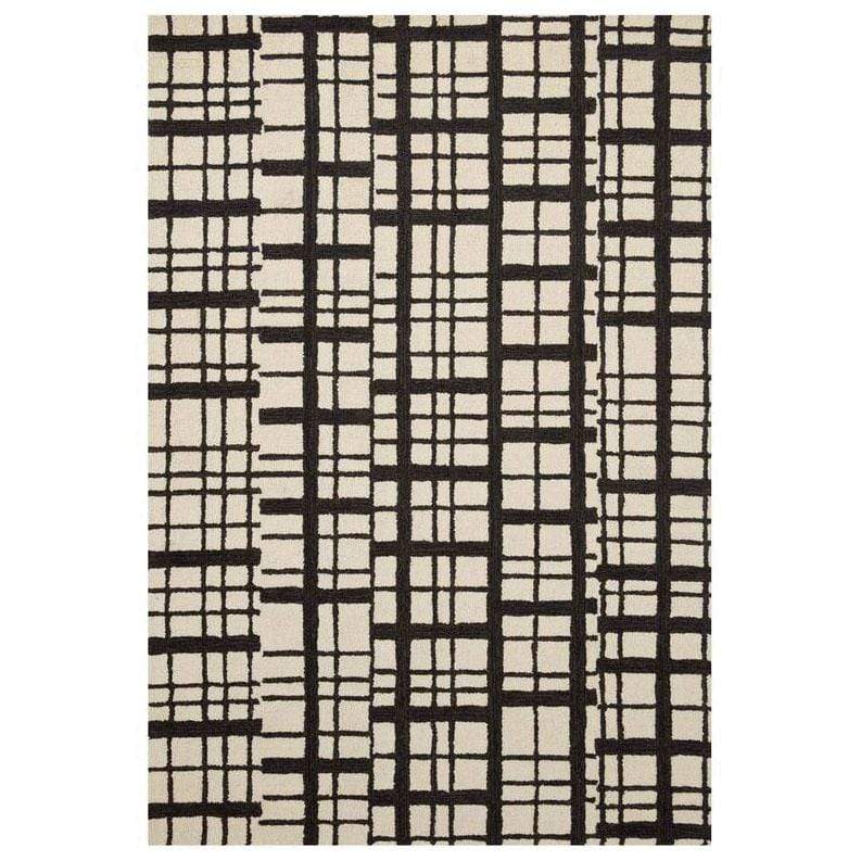 Chris Loves Julia x Loloi Polly Rug - Black/Ivory Rugs