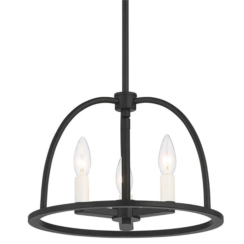 Crystorama Abbott 3 Light Chandelier Lighting crystorama-ABB-3003-BK 633779046711